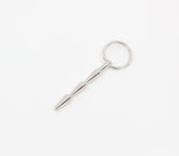 Love In Leather Solid Ridged Penis Plug With Ring Urethral Sounds